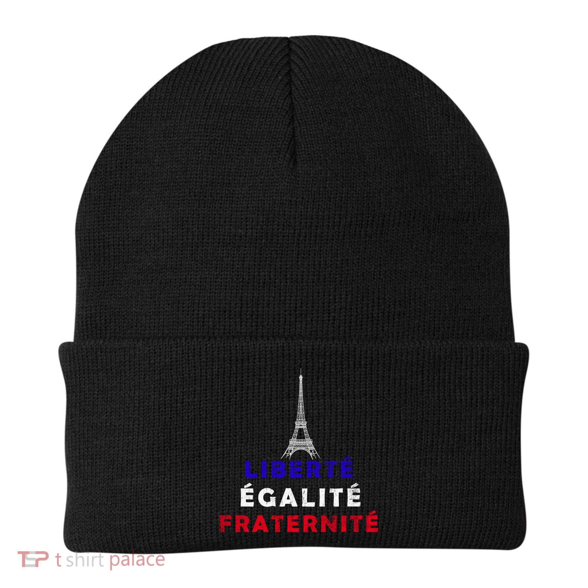French Revolution Liberty Equality Fraternity Bastille Day Funny Gift Beanie