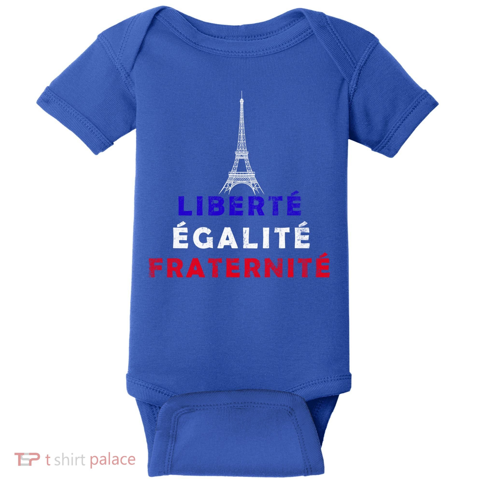 French Revolution Liberty Equality Fraternity Bastille Day Funny Gift Baby Bodysuit