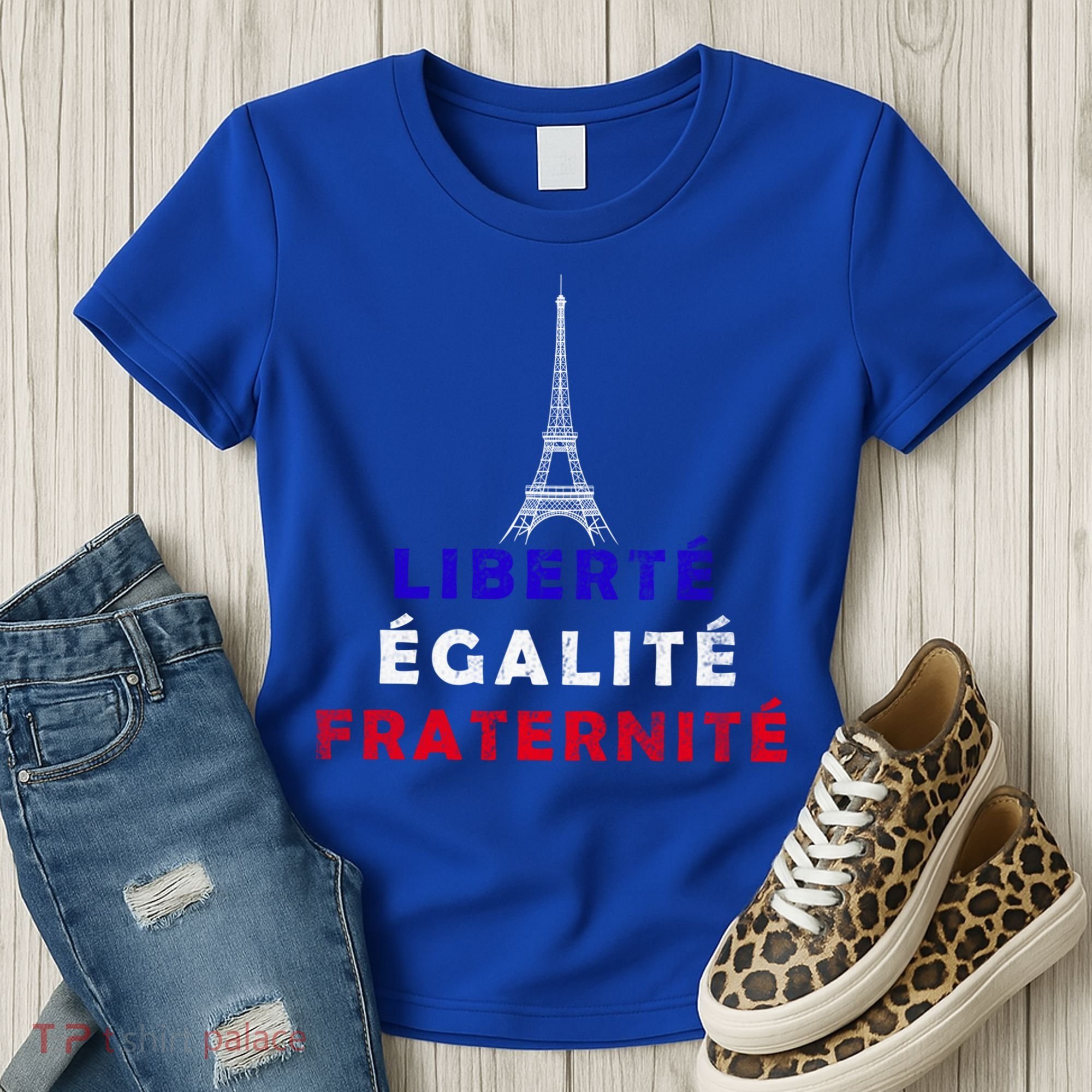 French Revolution Liberty Equality Fraternity Bastille Day Funny Gift Women's T-Shirt