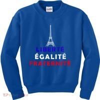 French Revolution Liberty Equality Fraternity Bastille Day Funny Gift Kids Sweatshirt thumb 0