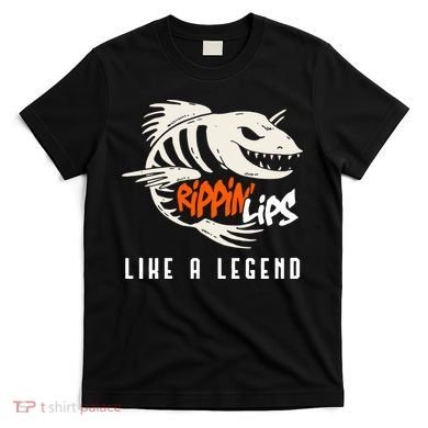 Fishing Rippin Lips Like A Legend Fish Bones T-Shirt