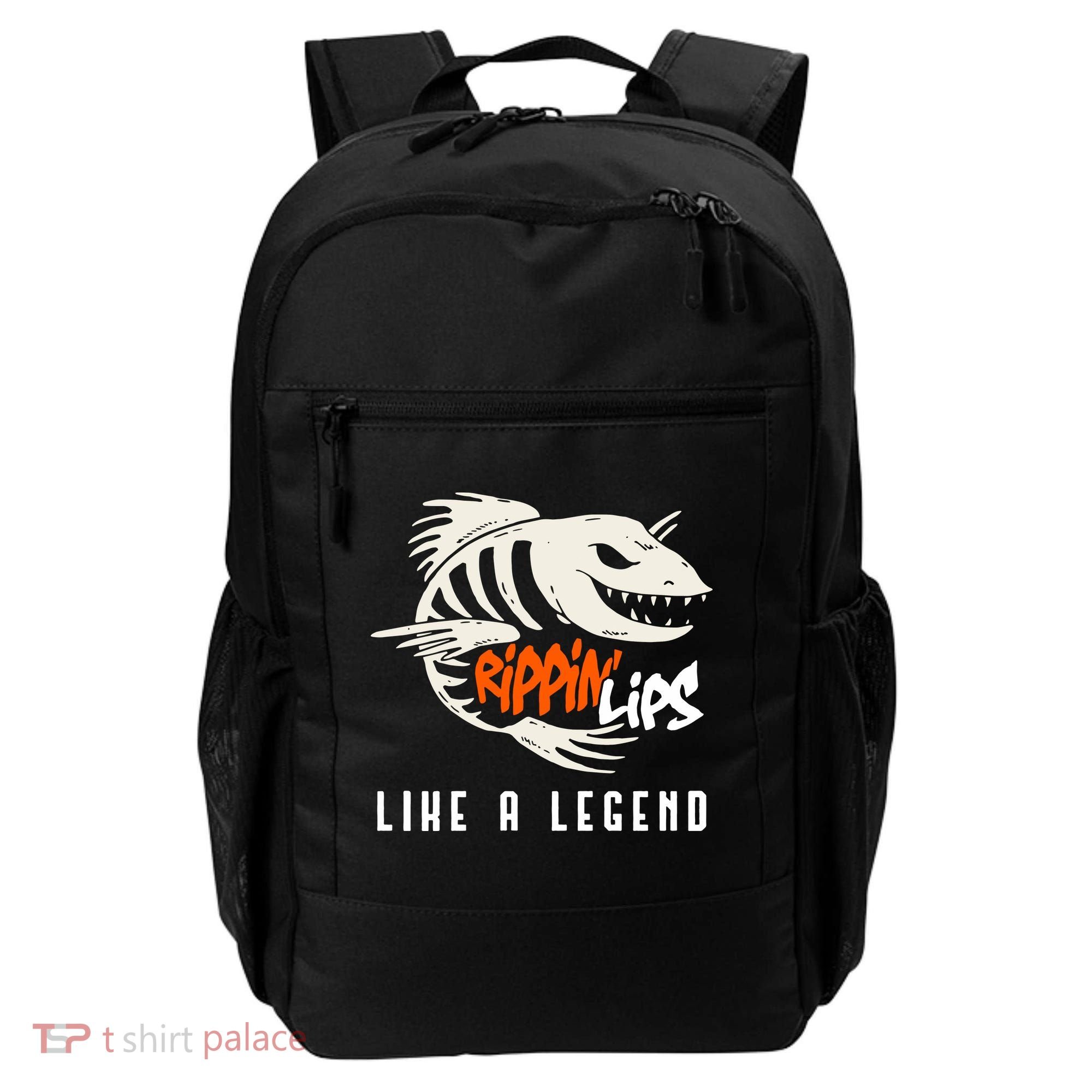 Fishing Rippin Lips Like A Legend Fish Bones Backpack