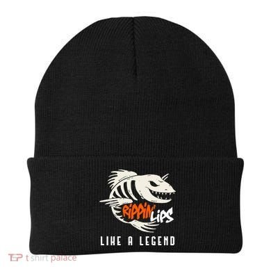 Fishing Rippin Lips Like A Legend Fish Bones Beanie