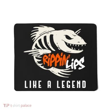 Fishing Rippin Lips Like A Legend Fish Bones Mousepad