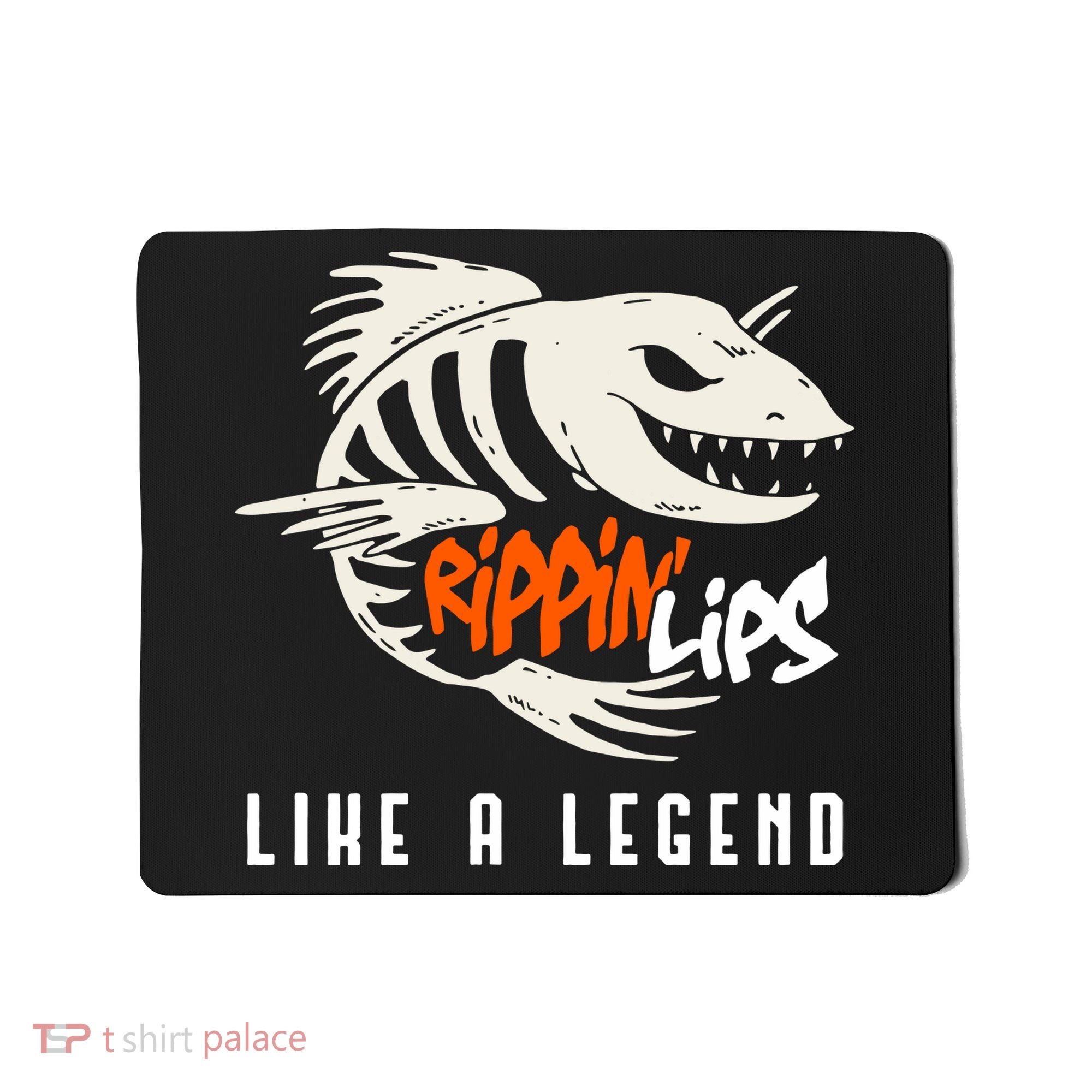 Fishing Rippin Lips Like A Legend Fish Bones Mousepad