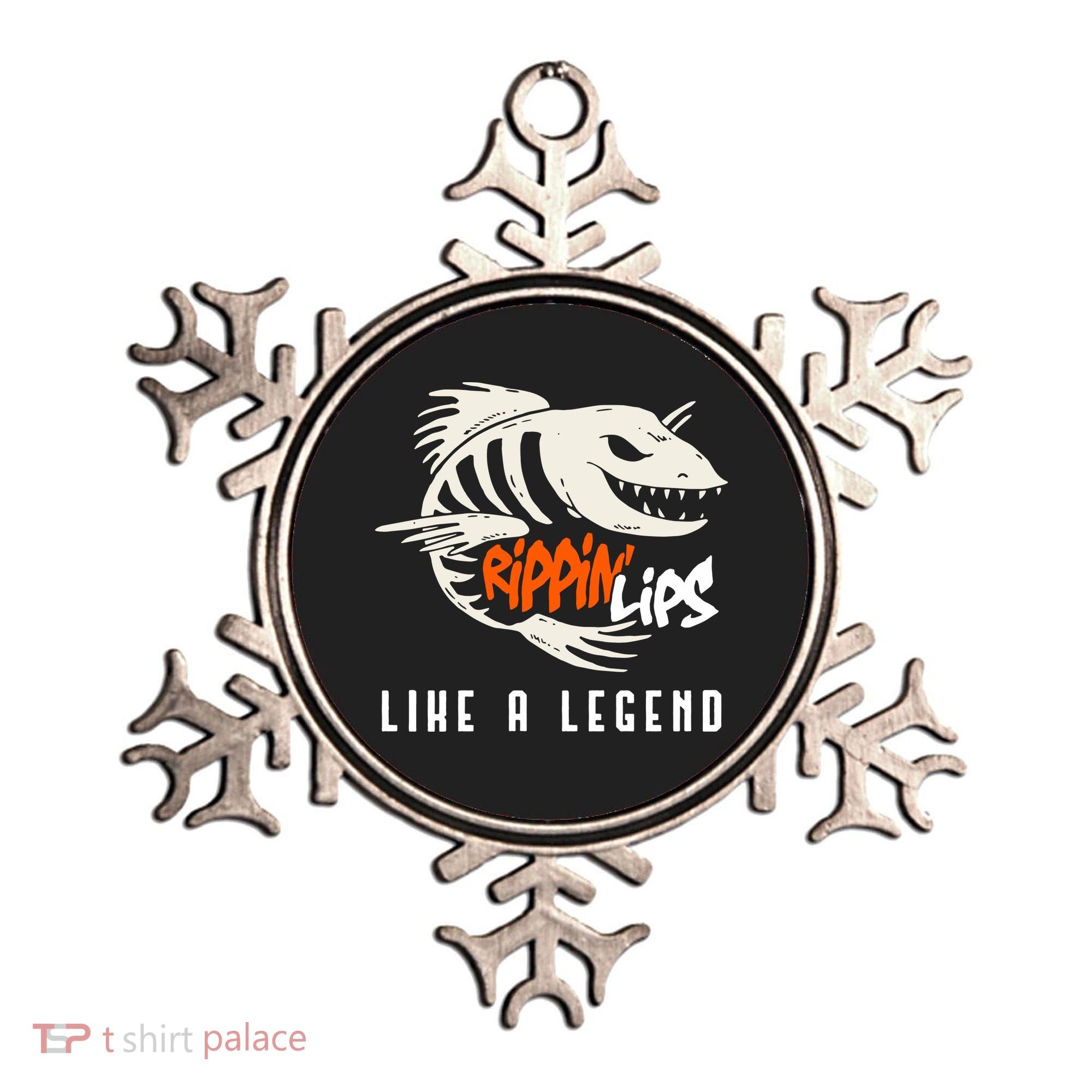 Fishing Rippin Lips Like A Legend Fish Bones Ornament
