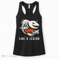 Fishing Rippin Lips Like A Legend Fish Bones Women's Tank Top thumb 0