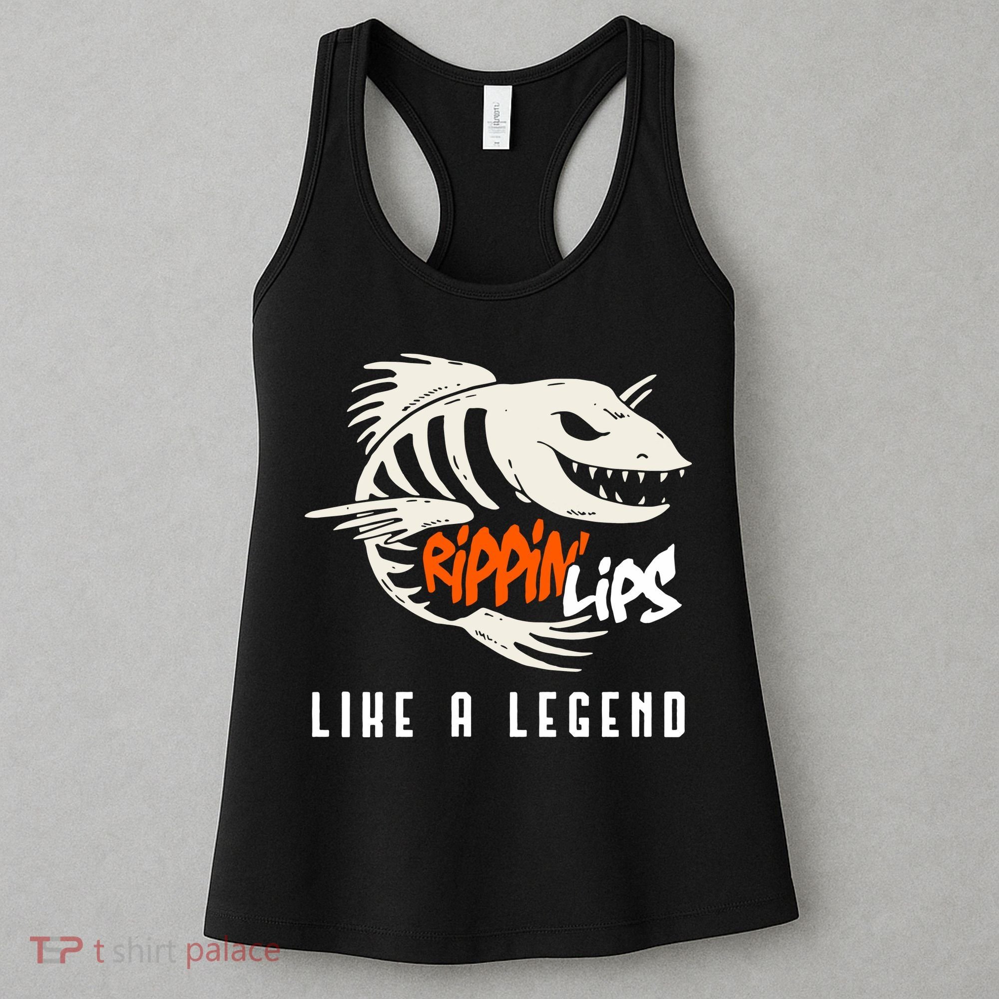 Fishing Rippin Lips Like A Legend Fish Bones Women's Tank Top