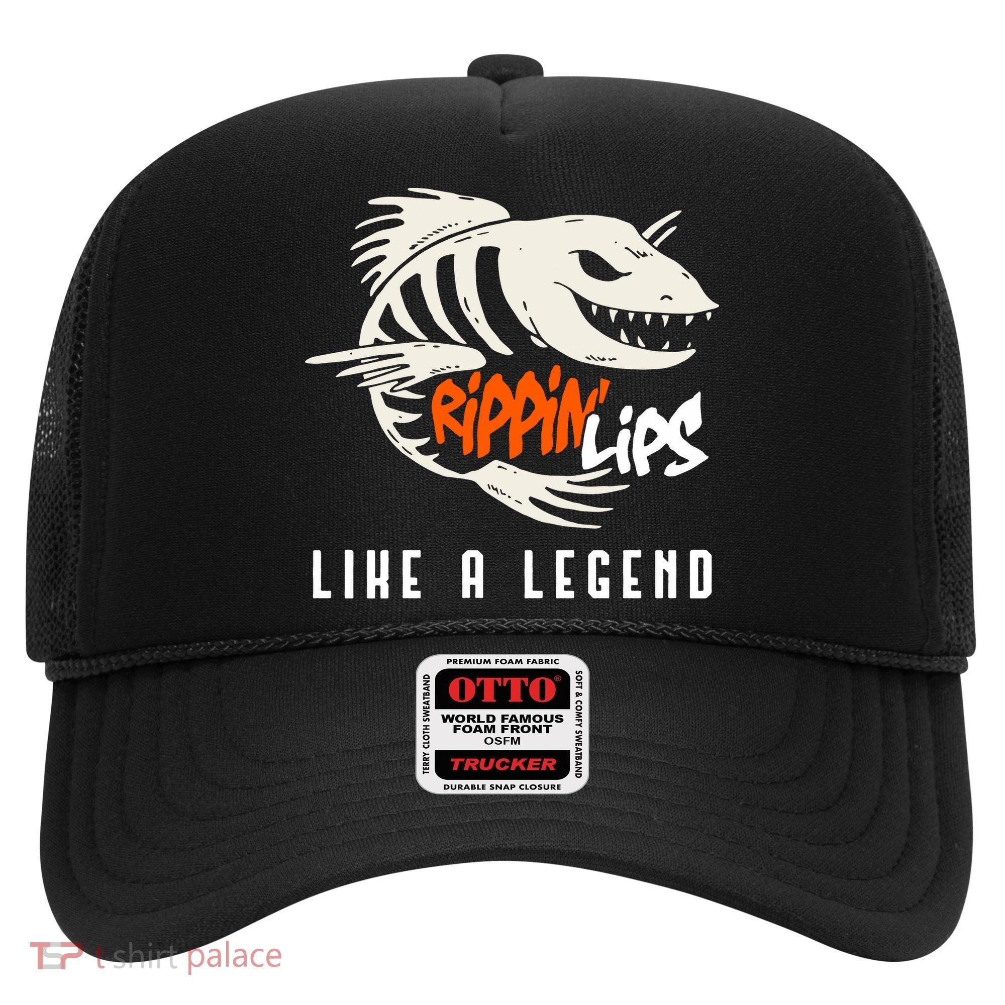 Fishing Rippin Lips Like A Legend Fish Bones Hat