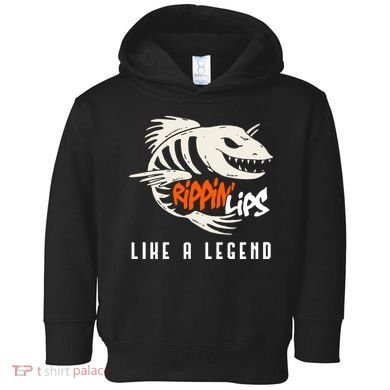Fishing Rippin Lips Like A Legend Fish Bones Toddler Hoodie