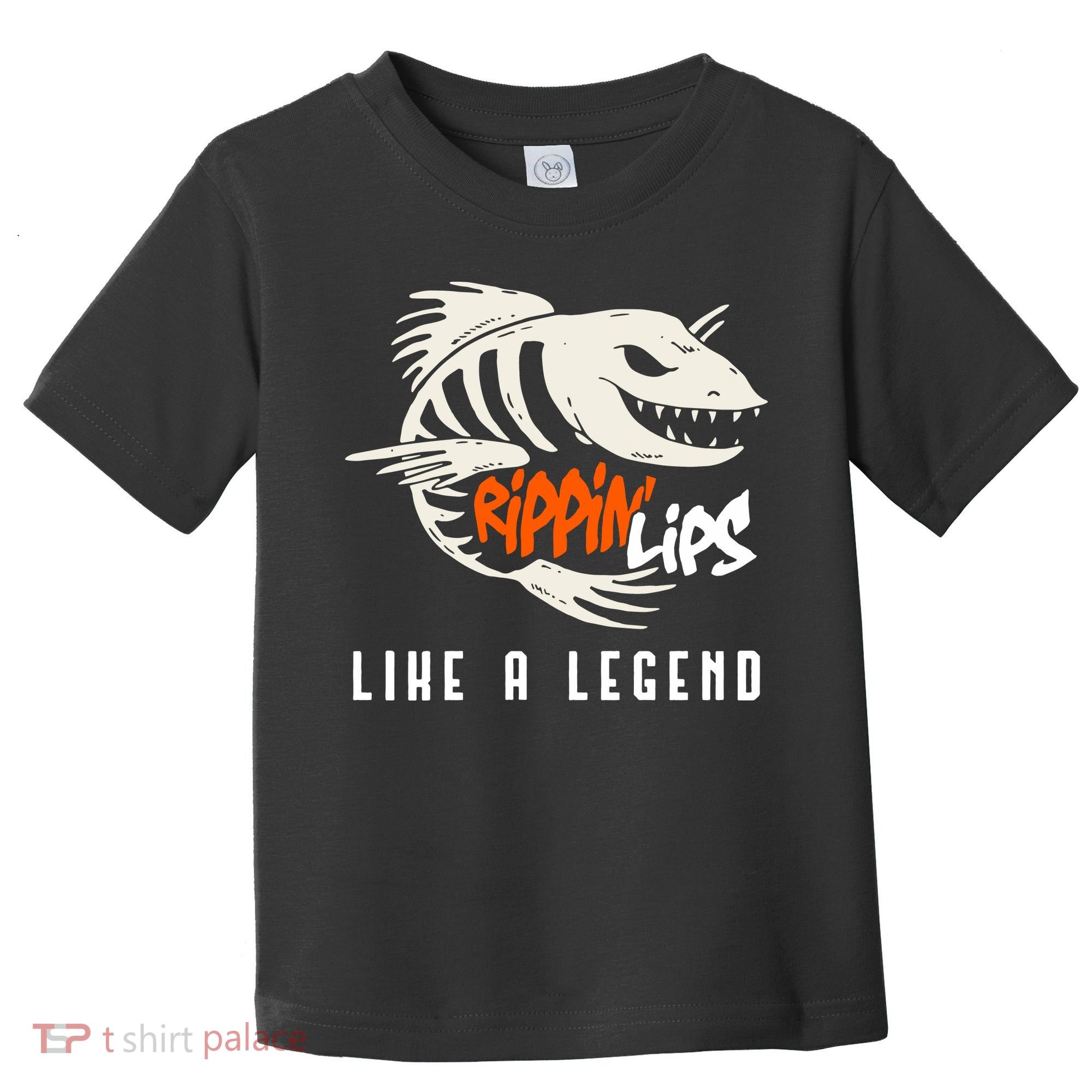 Fishing Rippin Lips Like A Legend Fish Bones Toddler T-Shirt