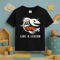 Fishing Rippin Lips Like A Legend Fish Bones Toddler T-Shirt thumb 3