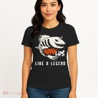 Fishing Rippin Lips Like A Legend Fish Bones Women's T-Shirt thumb 4