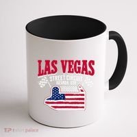 Formula Racing Las Vegas Circuit Open Wheel Car Usa Flag Coffee Mug thumb 1