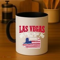 Formula Racing Las Vegas Circuit Open Wheel Car Usa Flag Coffee Mug thumb 4