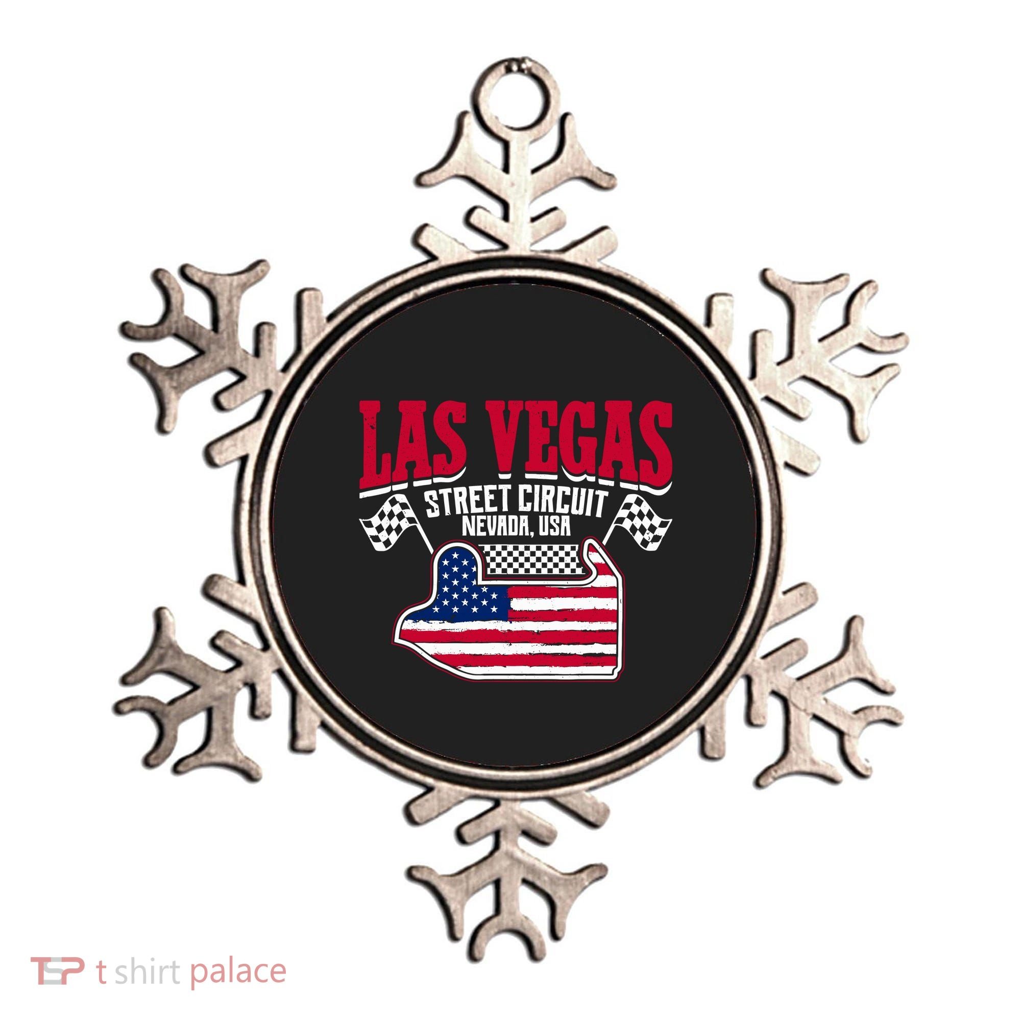 Formula Racing Las Vegas Circuit Open Wheel Car Usa Flag Ornament