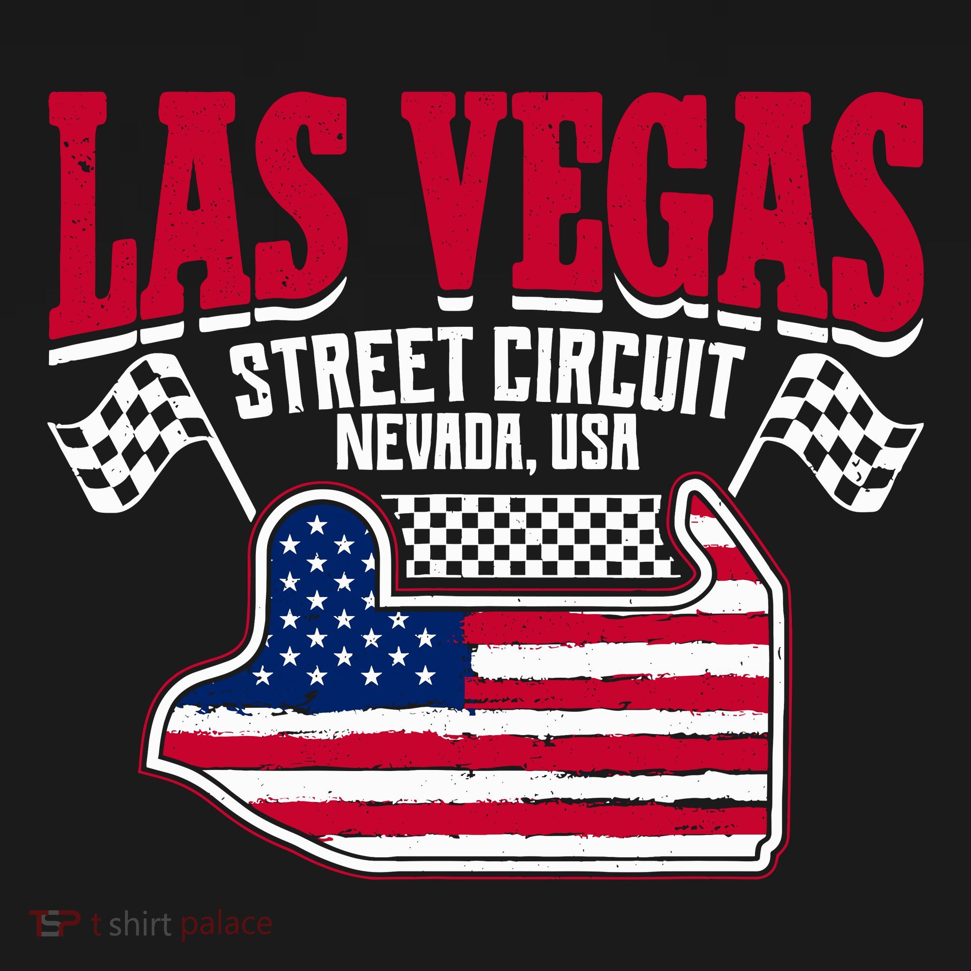 Formula Racing Las Vegas Circuit Open Wheel Car Usa Flag Ornament