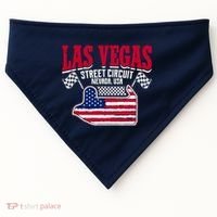 Formula Racing Las Vegas Circuit Open Wheel Car Usa Flag USA-Made Doggie Bandana thumb 0