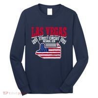 Formula Racing Las Vegas Circuit Open Wheel Car Usa Flag Long Sleeve Shirt thumb 0