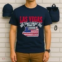 Formula Racing Las Vegas Circuit Open Wheel Car Usa Flag T-Shirt thumb 6