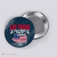 Formula Racing Las Vegas Circuit Open Wheel Car Usa Flag Button thumb 0