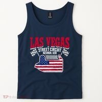 Formula Racing Las Vegas Circuit Open Wheel Car Usa Flag Tank Top thumb 2