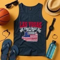 Formula Racing Las Vegas Circuit Open Wheel Car Usa Flag Tank Top thumb 4