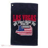 Formula Racing Las Vegas Circuit Open Wheel Car Usa Flag Golf Towel thumb 0