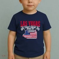 Formula Racing Las Vegas Circuit Open Wheel Car Usa Flag Toddler T-Shirt thumb 2
