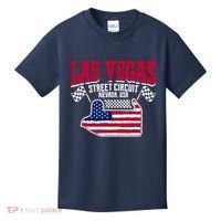 Formula Racing Las Vegas Circuit Open Wheel Car Usa Flag Kids T-Shirt thumb 0