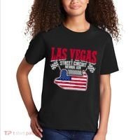 Formula Racing Las Vegas Circuit Open Wheel Car Usa Flag Kids T-Shirt thumb 2