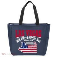Formula Racing Las Vegas Circuit Open Wheel Car Usa Flag Tote Bag thumb 0