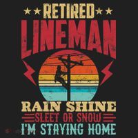 Funny Retired Lineman For Retirement Dad Grandpa Ladies Heavyweight Boxy Pullover Hoodie thumb 2