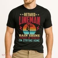 Funny Retired Lineman For Retirement Dad Grandpa Cooling Performance Crew T-Shirt thumb 2