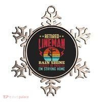 Funny Retired Lineman For Retirement Dad Grandpa Ornament thumb 0