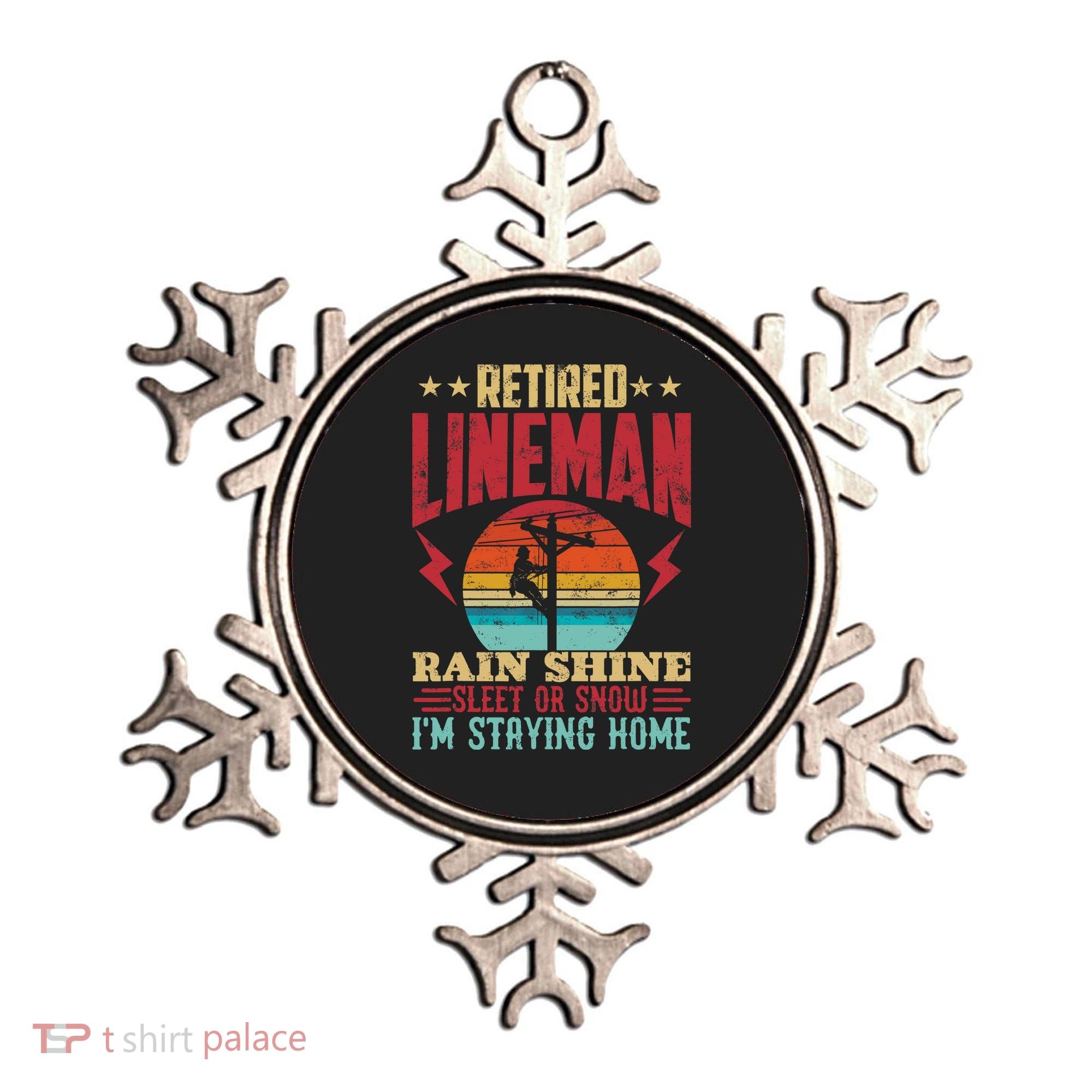 Funny Retired Lineman For Retirement Dad Grandpa Ornament