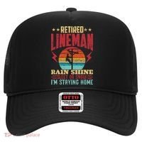 Funny Retired Lineman For Retirement Dad Grandpa Hat thumb 0