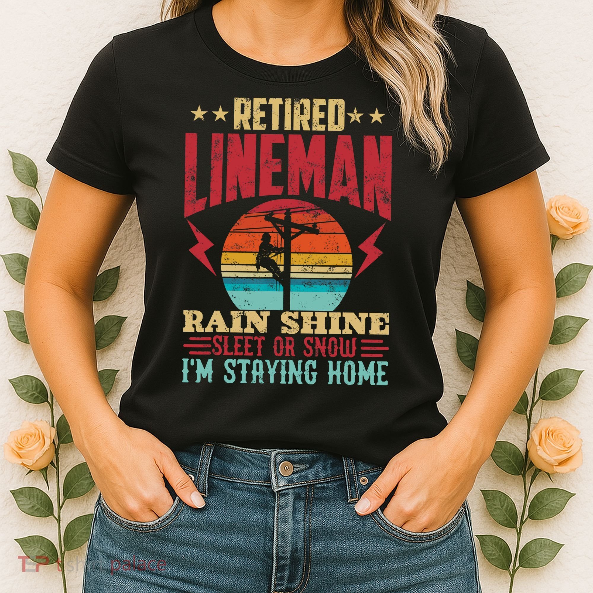 Funny Retired Lineman For Retirement Dad Grandpa Women's T-Shirt