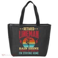 Funny Retired Lineman For Retirement Dad Grandpa Tote Bag thumb 0
