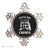 Funny Raccoon Lets Do Crimes Trashed Racoon Panda Lovers Ornament thumb 0