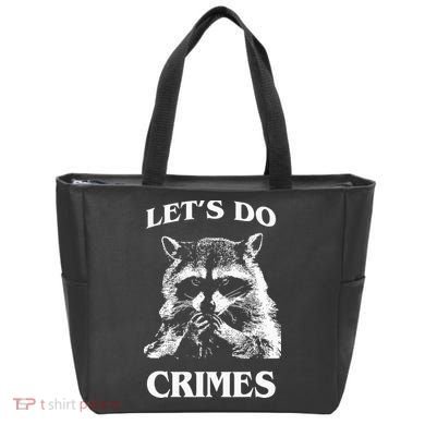 Funny Raccoon Lets Do Crimes Trashed Racoon Panda Lovers Tote Bag