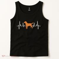 Fox Red Lab Heartbeat Valentine's Day Dog Labrador Retriever Tank Top thumb 2