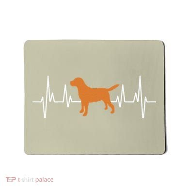 Fox Red Lab Heartbeat Valentine's Day Dog Labrador Retriever Mousepad