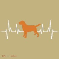 Fox Red Lab Heartbeat Valentine's Day Dog Labrador Retriever Mousepad thumb 1