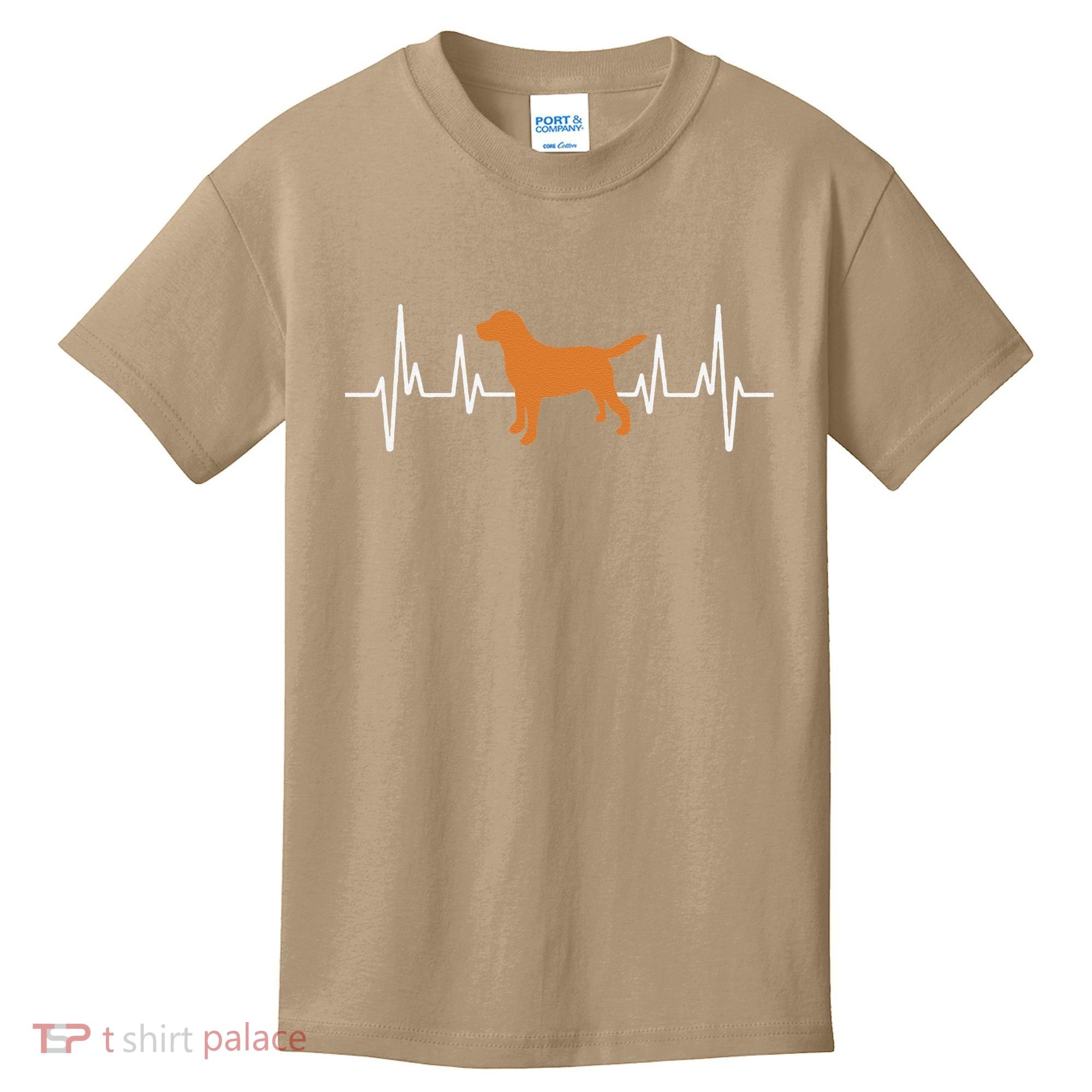 Fox Red Lab Heartbeat Valentine's Day Dog Labrador Retriever Kids T-Shirt