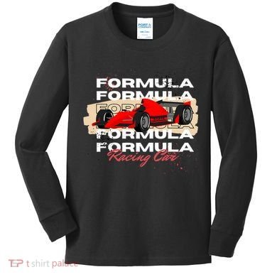 Formula Racing Lovers Race Car Fan Kids Long Sleeve Shirt