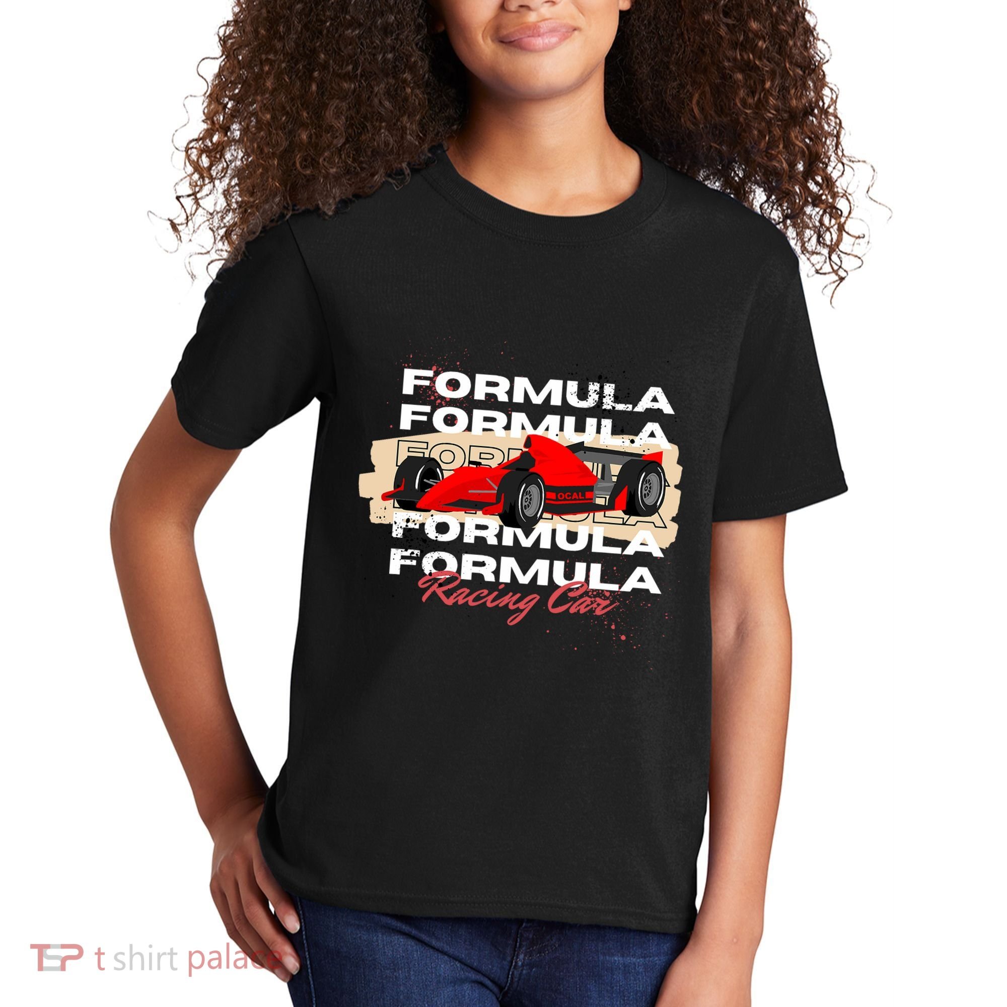 Formula Racing Lovers Race Car Fan Kids T-Shirt