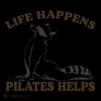 Funny Racoon Life Happens Pilates Helps Quote Motivation Coffee Mug thumb 5