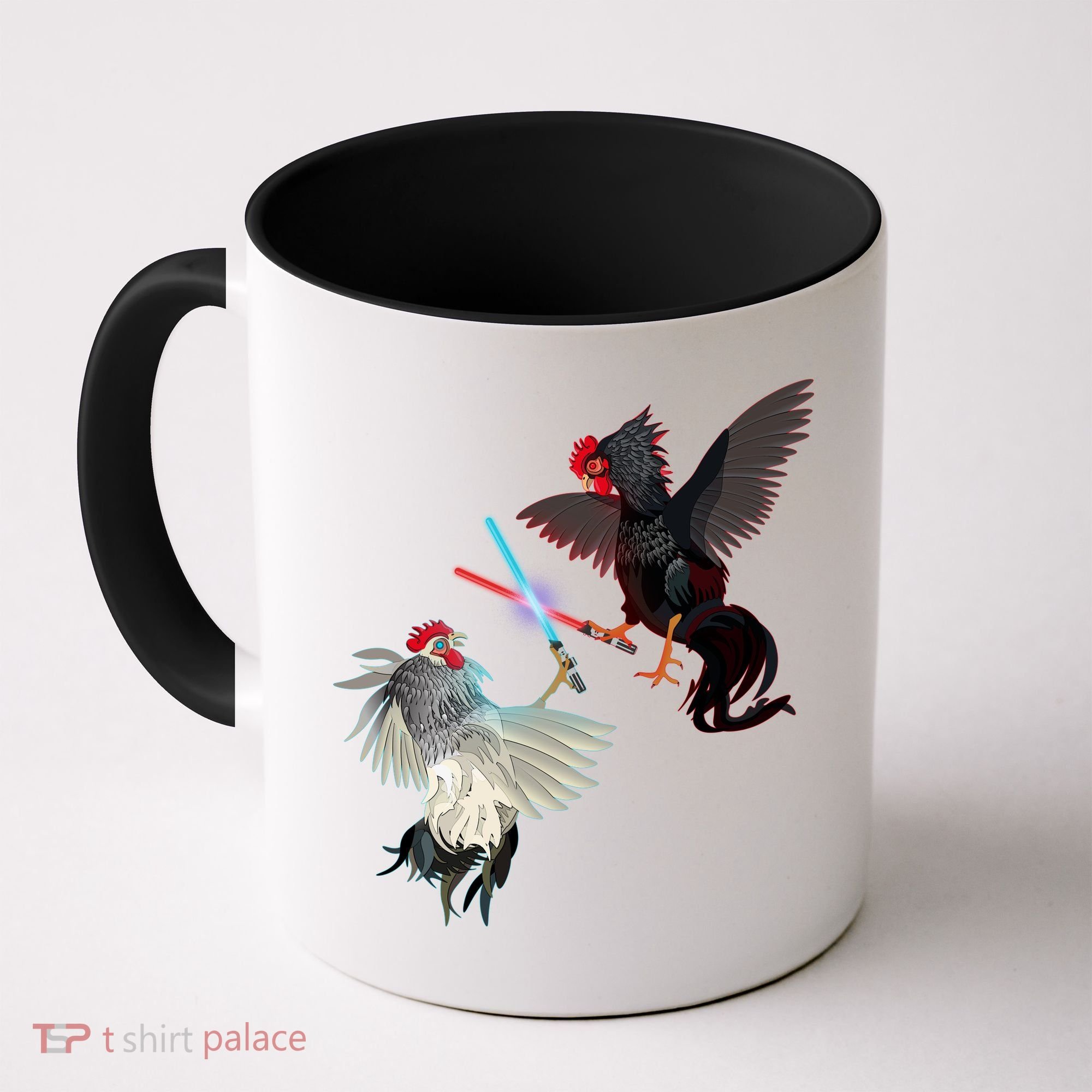 Fighting Rosters Lightsaber Cockfight Coffee Mug
