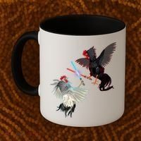 Fighting Rosters Lightsaber Cockfight Coffee Mug thumb 2